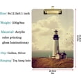 thumbnail image 2 of FMSHPON Lighthouse Clipboard Hardboard Wood Nursing Clip Board and Pull for Standard A4 Letter 13x9 inches, 2 of 6