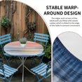 thumbnail image 2 of Pink Blue Ombre Round Tablecloth for 55-60 Inch Tables, Fitted Table Cover with Elastic Edge, Oil Painting Modern Abstract Waterproof Outdoor Table Cloth Protector for Patio Garden Dinner Picnic, 2 of 9