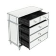 thumbnail image 2 of ModFusion Silver Mirrored 5 Drawer Dressers, 35" Accent Chest with 5 Storage Drawers and Wood Legs, Fully Assembled Nightstand for Living Room, Entryway, Silver, 2 of 8