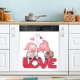 thumbnail image 5 of Cute Valentine's Day Gnome Elf Dishwasher Magnet Cover Front Door Decorative Refrigerator Covers Magnetic Sheet Sticker Wash Machine Fridge Panel Decal for Kitchen Appliance 23x26 in, 5 of 6