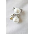 thumbnail image 4 of Clip-on Earrings Faux Pearl Silver Back with Crystal Accent Ball Pearl Clip, 4 of 4
