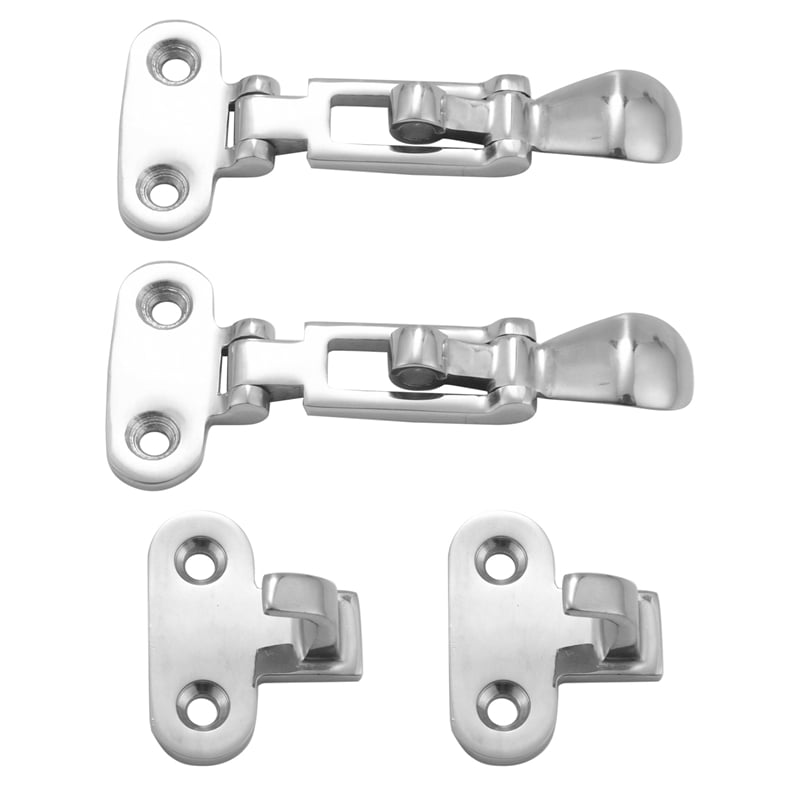 2Pcs Marine Boat Deck Lock Hasp 316 Stainless Steel Lockable Hold Down