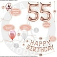 thumbnail image 4 of 55th Birthday Decorations Birthday Party Supplies Fifty five Birthday Banner Rose Gold Confetti Balloons her photo 55 Bday Cake Topper, 4 of 4