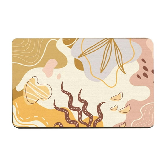 TERGAYEE Diatomite Stone Bath Mat,15.74*23.62in Non Slip Fast Dry Bath Stone Mat for Bathroom Shower,Absorbent Thin Bathroom Rugs