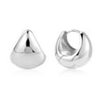 thumbnail image 2 of Lancharmed Silver Plated Womens Earrings,Gradient Teardrop Hoop Earring Gifts Under 10, 2 of 8
