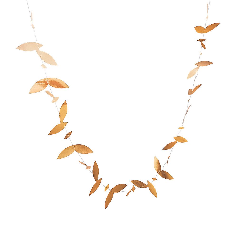 Gold Foil Leaf Garland (9Ft) Party Decor 1 Piece