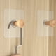 thumbnail image 3 of ColoMX 4 piezas de pared ganchos de madera de madera adhesiva toalla de toalla ganchos de ropa ganchos de baño, 3 of 7