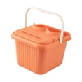 thumbnail image 1 of Lavabo para pies, bañera de para pies, 23,5 cm de altura, con tapa con asa, cubo para pies, lavabo para lavar los pies, para camping, limp Naranja, 1 of 8