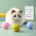 thumbnail image 2 of BESTSKY 4Pcs Cat Ball Toy,Kitten Stuff,Cat Essentials for Indoor Cats,Colormixing2, 2 of 4
