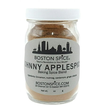 Boston Spice Johnny Applespice Appleseed Baking Spice Blend Pies Cakes Fudge Cupcakes Desserts Apple Pie Pastry Oatmeal Smoothies Cookies 1/2 Cup Spice Jar wt. 1.9oz/55g