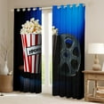 thumbnail image 2 of Manfei Movie Theater Theme Blackout Curtains,Cinema Popcorn Curtains Pack of 2 (38x45 Each),Black Red Window Curtains For Girl,Microfiber Bedroom Decor, 2 of 6
