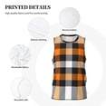 thumbnail image 6 of Easygdp Orange Plaid Men's Mesh Basketball Jersey Quick Drying Sleeveless Shirts Fitted Muscle Tank Tops Sport Round Neck T-Shirt - Small, 6 of 9