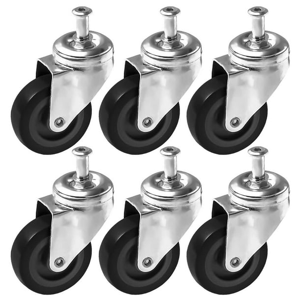 FactorDuty 6 Pack HeavyDuty 2.5" Swivel Caster Wheels for Creeper