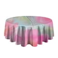 thumbnail image 5 of Colorful Floral Watercolor Pattern Round Tablecloth 60"x60",Wrinkle Wipeable Table Cloth for Kitchen Dining Room Picnic Patio Party, 5 of 6