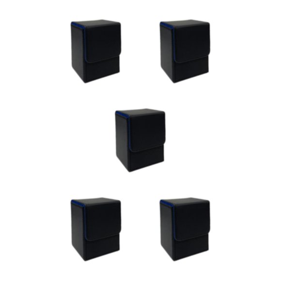 Caja de tarjetas comerciales Riwesomey Premium compacta y portátil negro azul