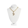 thumbnail image 1 of Cadena cubana con corte tipo diamante + letra F crown, 1 of 3