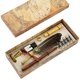 thumbnail image 1 of Juego de pluma de inmersión antigua, 2 plumas de inmersión, 10 puntas de repuesto, botella de tinta negra, barra de cera, SP275931R, 1 of 5