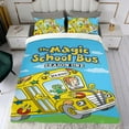 thumbnail image 4 of The Magic School Bus-themed Bed Sheet Set Three Piece Set Comfortable And Skin Friendly Unique Design Home Decor Gifts For Family Friends fans54''x79''（135cm*200cm）, 4 of 6