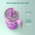 thumbnail image 5 of Reduce Coldee Kids 18 oz Halloween Tumbler with Spill-Proof Straw & Handle. Insulated Stainless Steel, Booberry, 5 of 7
