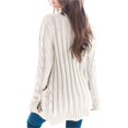 thumbnail image 2 of Suéter de punto trenzado de manga larga para mujer, cárdigan de frente abierto, ropa exterior suelta Xishao ropa, 2 of 2