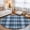 Blue, variant on Blue Plaid Washable Area Rug 8 x 10 ft Rustic Farmhouse Soft Non Slip Rugs Stain Repellent Indoor Felt Carpet for Living Dining Room Bedroom Home Office