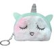 thumbnail image 2 of Lindo monedero de dibujos animados en forma de semicírculo con unicornio bordado, lindo monedero de peluche teñido anudado entrecerrado, 2 of 6
