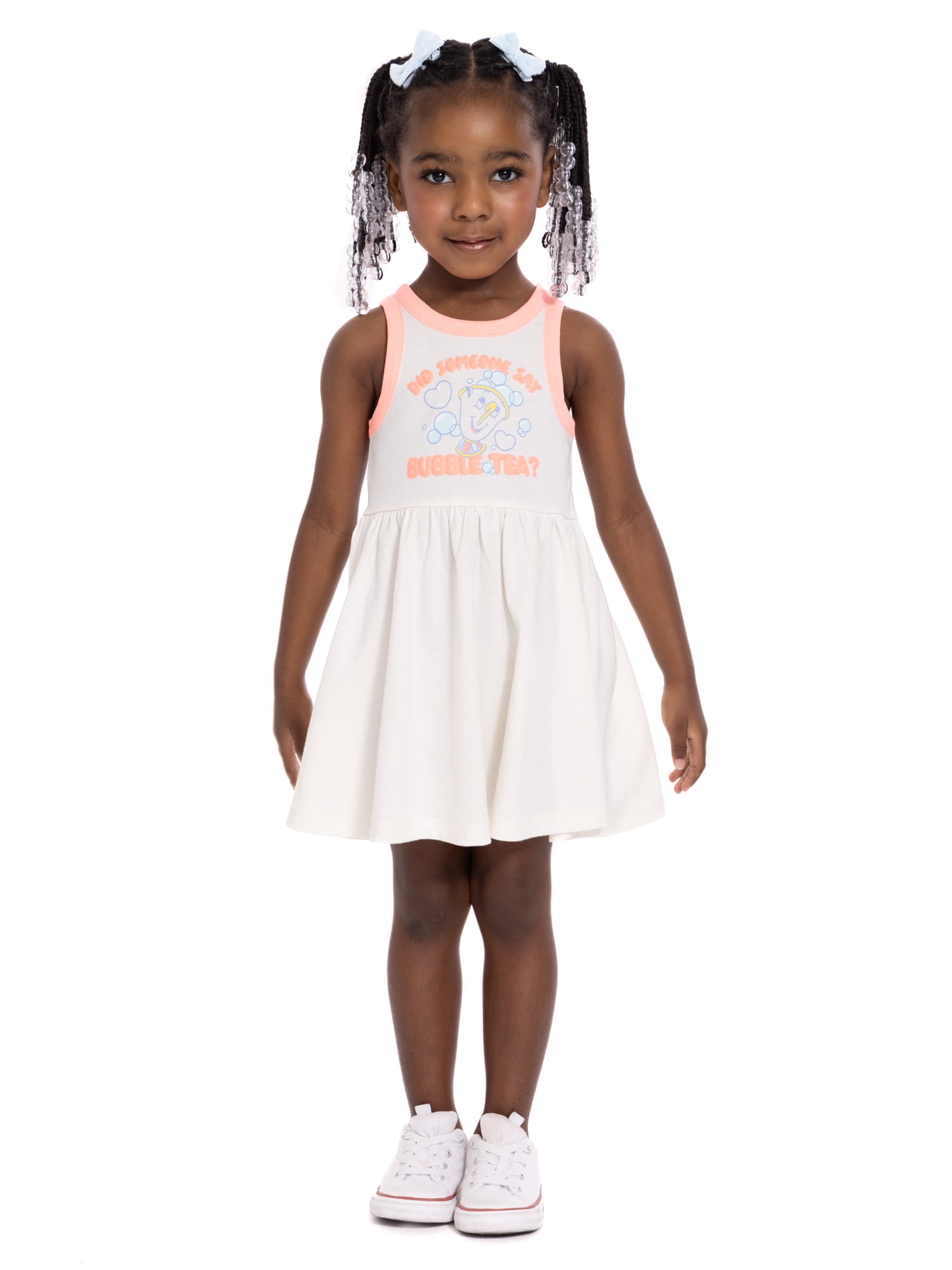Disney Toddler Girls Beauty and the Beast Chip Graphic Tank Dress, Sizes 12M-5T