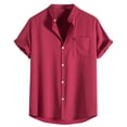 thumbnail image 2 of LSLJS T-shirt pour Hommes Mode Décontractée Manches Courtes Col Montant Chemise Décontractée Manches Courtes Col Montant, 2 of 7