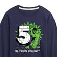 thumbnail image 3 of Marvel Hulk - Incredible Birthday 5 - Toddler And Youth Long Sleeve Graphic T-Shirt, 3 of 5