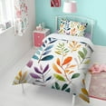 thumbnail image 4 of Colorful Leaves Pattern Duvet Cover and Pillowcase Set for Single Bedding, Bedroom Accessories for Kids Teens, 4 of 5