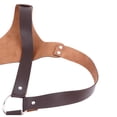 thumbnail image 3 of Men Adjustable Vintage PU Leather Suspenders Brown Gothic Renaissance Style Body Harness Straps Free Size (23x14x3 cm), 3 of 9