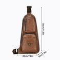 thumbnail image 3 of Bolso bandolera de piel sintética para hombre – Bolso de hombro informal de negocios para viajes, trabajo y uso diario., 3 of 6