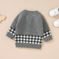 thumbnail image 4 of Generic Kids Outdoor Sweaters Baby Girl Boy Knit Cardigan Sweater Warm Pullover Tops Toddler Plaid Outerwear Jacket Coat Outfit Clothes for Cute Fashion Pullovers(3-6 Months,Grey), 4 of 9
