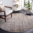 thumbnail image 2 of SAFAVIEH Palma Marina Abstract Area Rug, Beige/Brown, 6'7" x 6'7" Round, 2 of 8
