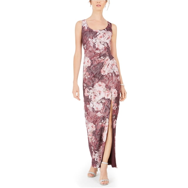 Adrianna Papell Vestido Floral para Mujer, Púrpura, 2