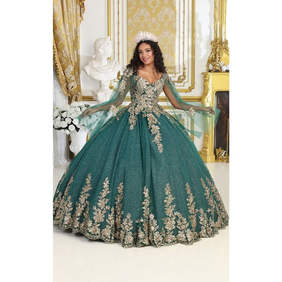 Women's Layla K Vestidos De Quinceañera 15 Años LK221 Ball gown Hunter Green 14