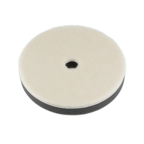 6" Wool Felt Sponge Polishing Pad Hook and Loop Buffing Wheel with Hole Fine Polishing for Orbital Polisher