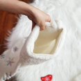 thumbnail image 3 of White Plush Christmas Stocking Holder, Chocolate Cookie Candy, Christmas Tree Ha, 3 of 5