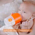 thumbnail image 4 of PopYum  9 oz Anti-Colic Formula Making Baby Bottle 2-Pack - Orange, 4 of 10