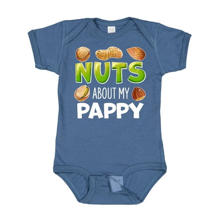 

Inktastic Nuts About My Pappy Peanut Almond Pistachio Boys or Girls Baby Bodysuit