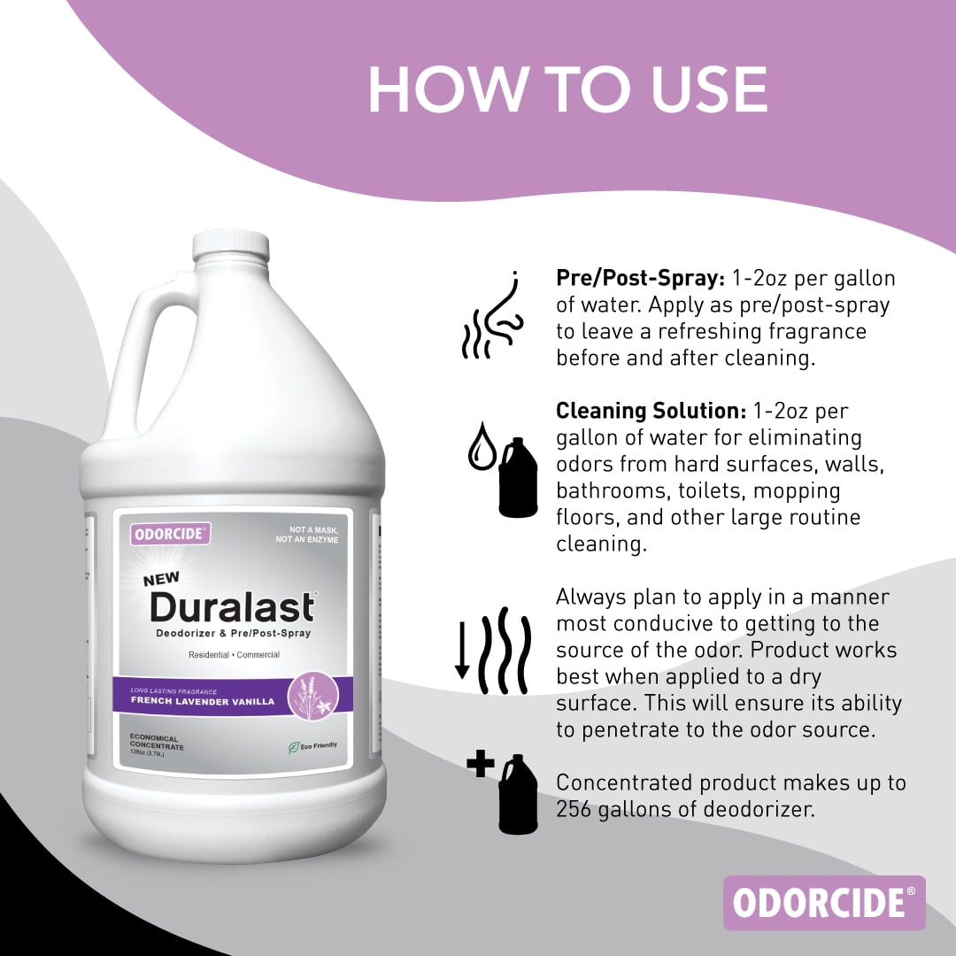 Duralast French Lavender Vanilla Air Pet Urine Odor Eliminator – Pet Deodorizers for Home for Strong Odors – Pet Urine Deodorizer – Pet Odor Eliminator for Home w/Non-Enzymatic Formula (1 Gallon)