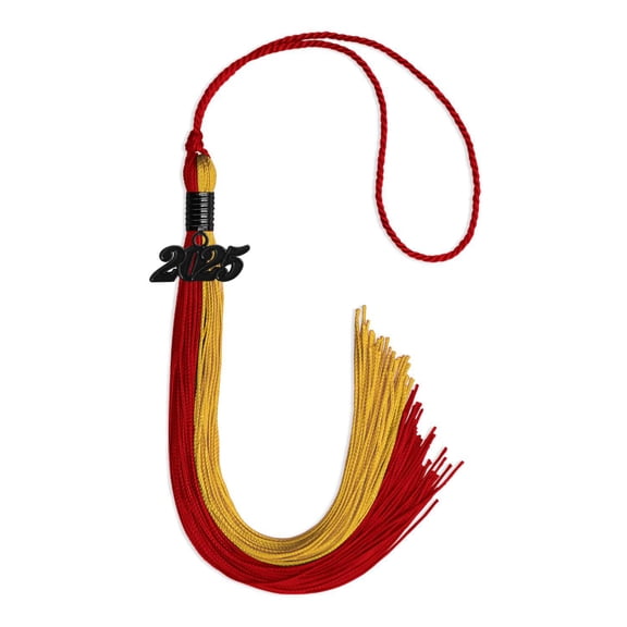 Endea Graduation Red/Gold Graduation Tassel with Black Date Drop