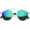 Silver-Black / Green Mirror, variant on sunglassLA Unisex Modern Fashion Metal Double Bridge Mirror Lens Pantos Aviator Sunglasses (Silver-Black / Green Mirror) - 50mm