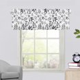 thumbnail image 5 of Spring Black White and Grey Leaves Kitchen Curtain Valances for Windows Summer Watercolor Leaf Window Curtains 54x18 Inch Short Rod Pocket Valance 1 Panel for Living Room Bathroom Decor, 5 of 6