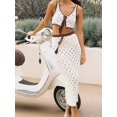 thumbnail image 4 of Women's Crochet 2 Piece Outfit, Sleeveless Crop Top and Maxi Skirt Set As Shown S, 4 of 7