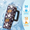 thumbnail image 4 of 30 oz Halloween Pumpkin Witch Tumbler Insulated Stainless Tumbler, Gothic Ghost Coffee Cup Water Bottle, Holiday Gift Mug, 4 of 5