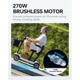 thumbnail image 6 of Ultra Lightweight Mobility Scooter for Adults, Electric Powered Mobility Scooter, 39.7 lbs Folding Design with 2 Lithium Batteries, Travel up to 18.6 Miles Airline Approved-White, 6 of 8