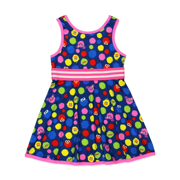 Sesame Street Elmo Abby Cadabby Baby Toddler Female Fit and Flare Ultra Soft Dress SEG062DS