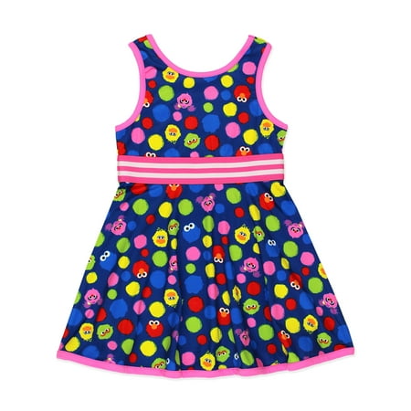 

Sesame Street Elmo Abby Cadabby Baby Toddler Fit and Flare Ultra Soft Dress SEG062DS