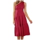 thumbnail image 1 of Vestido informal de verano para mujer, vestido bohemio de un hombro con hombros caídos, vestido Midi sin mangas, Color sólido, dobladillo con volantes, vestido largo plisado fluido Fridja  hjkh4393, 1 of 8